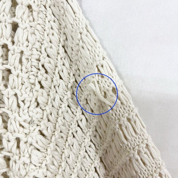 Free People Hayley Crochet Bolero Cream White Open Knit Boho - Size M/L - Picture 5 of 5